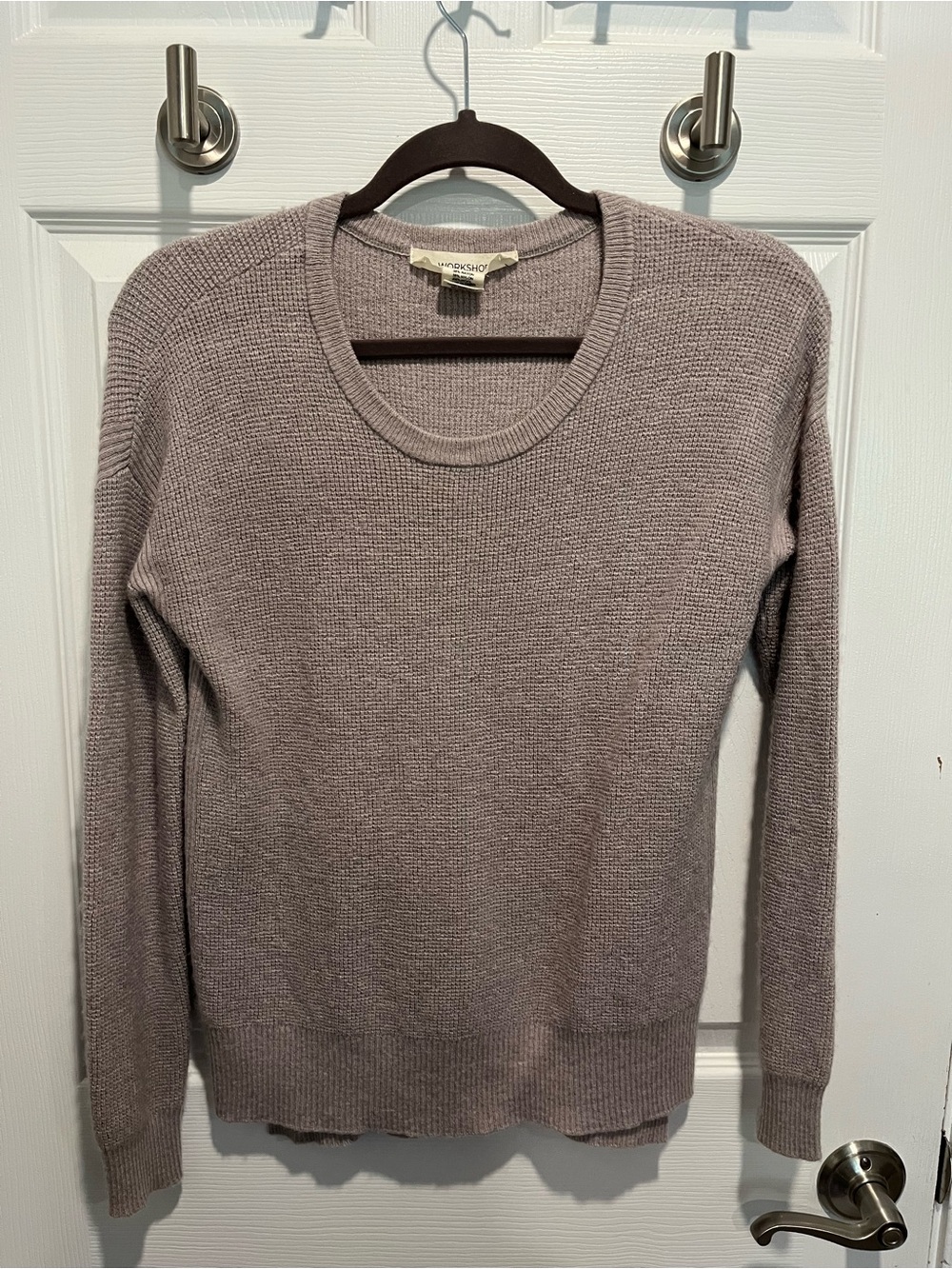 Workshop Republic Clothing Mauve Knit Crewneck Sweater